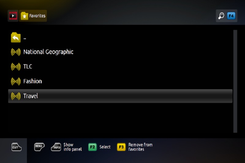How to add channels to Favorite list on MAG