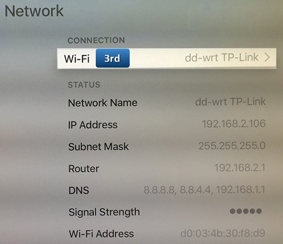 How to change DNS on apple tv