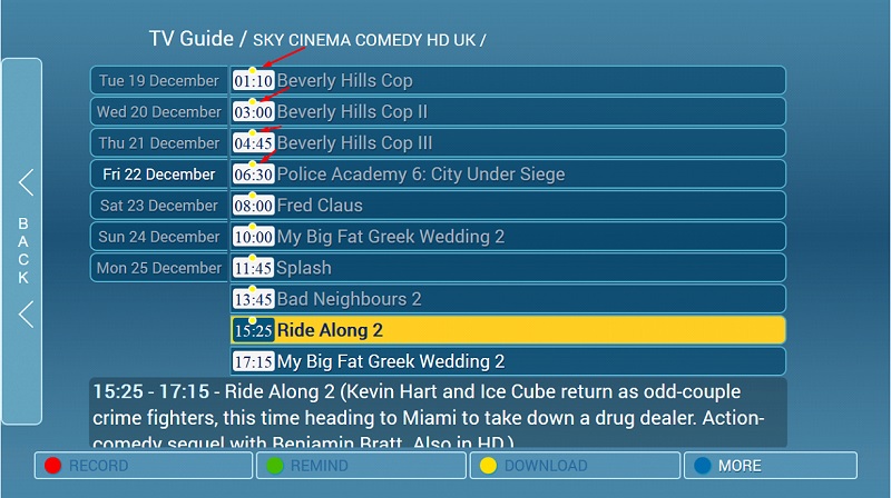 MAG catch up setting